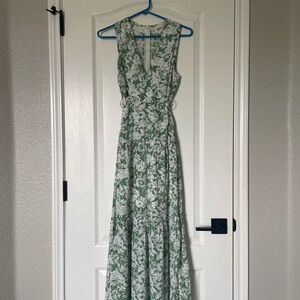 Green Floral Maxi Dress